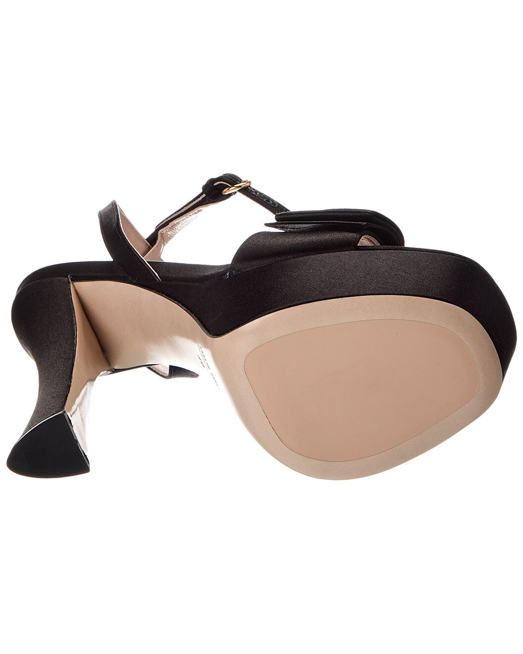 Miu Miu Bow Satin Platform Sandal - 4