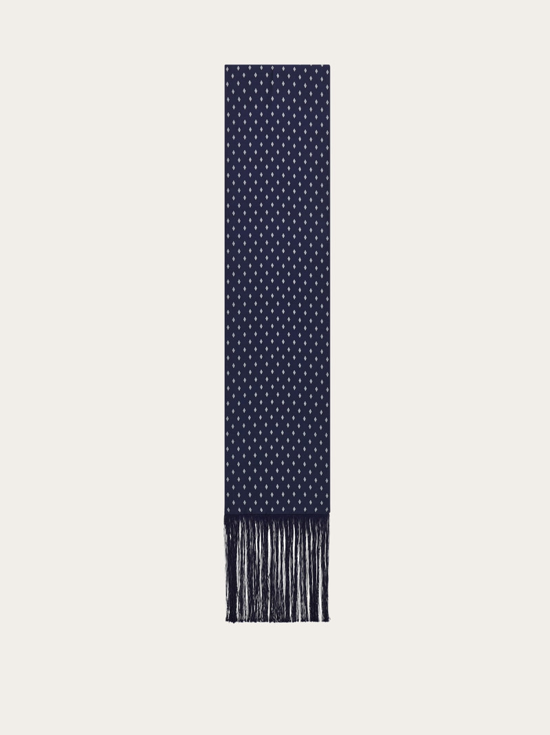 Micro Gancini print silk scarf 4