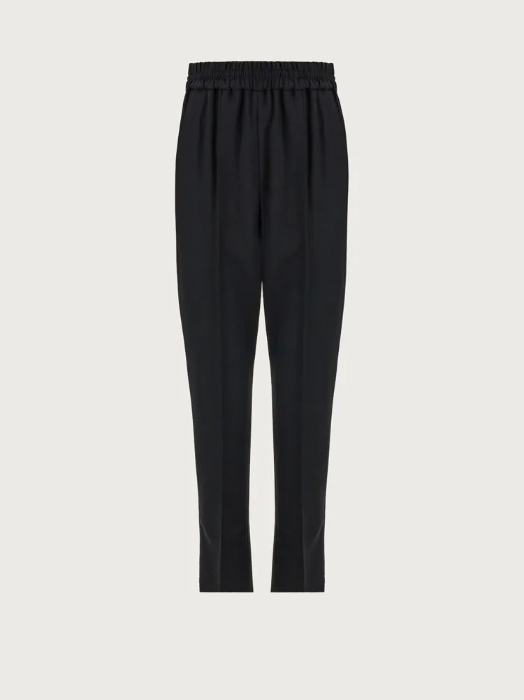 TROUSERS WITH ELASTICATED WAIST - 1