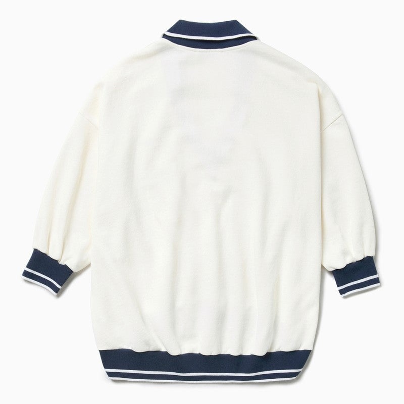 1989 STUDIO - 1989 STUDIO JP V-neck sweatshirt white - 2