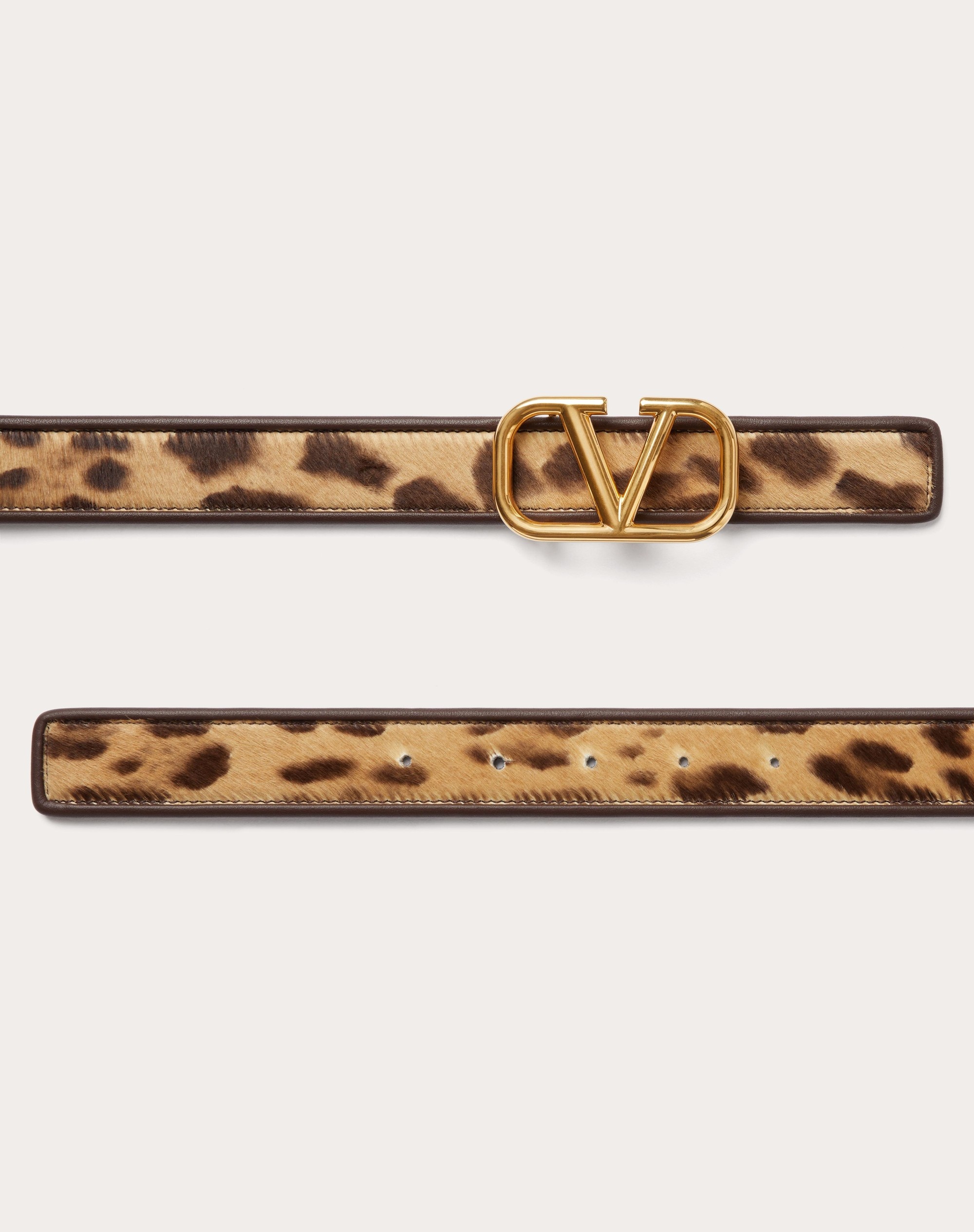 VLOGO SIGNATURE CALFSKIN BELT WITH PONY ANIMALIER EFFECT 30 MM - 3