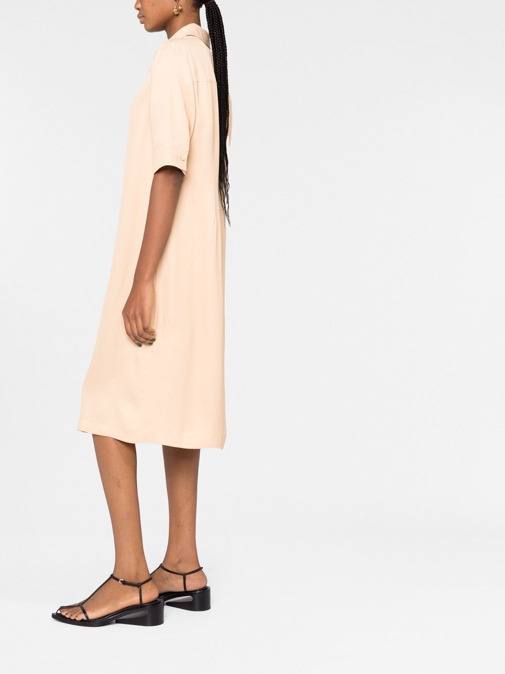 short-sleeve midi shirtdress - 6