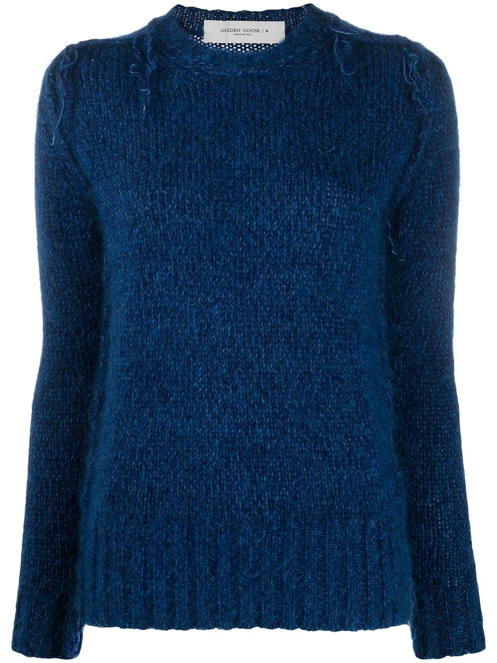 frayed-knit jumper - 1