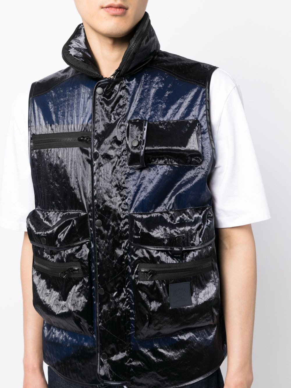 multi-pocket design gilet - 5