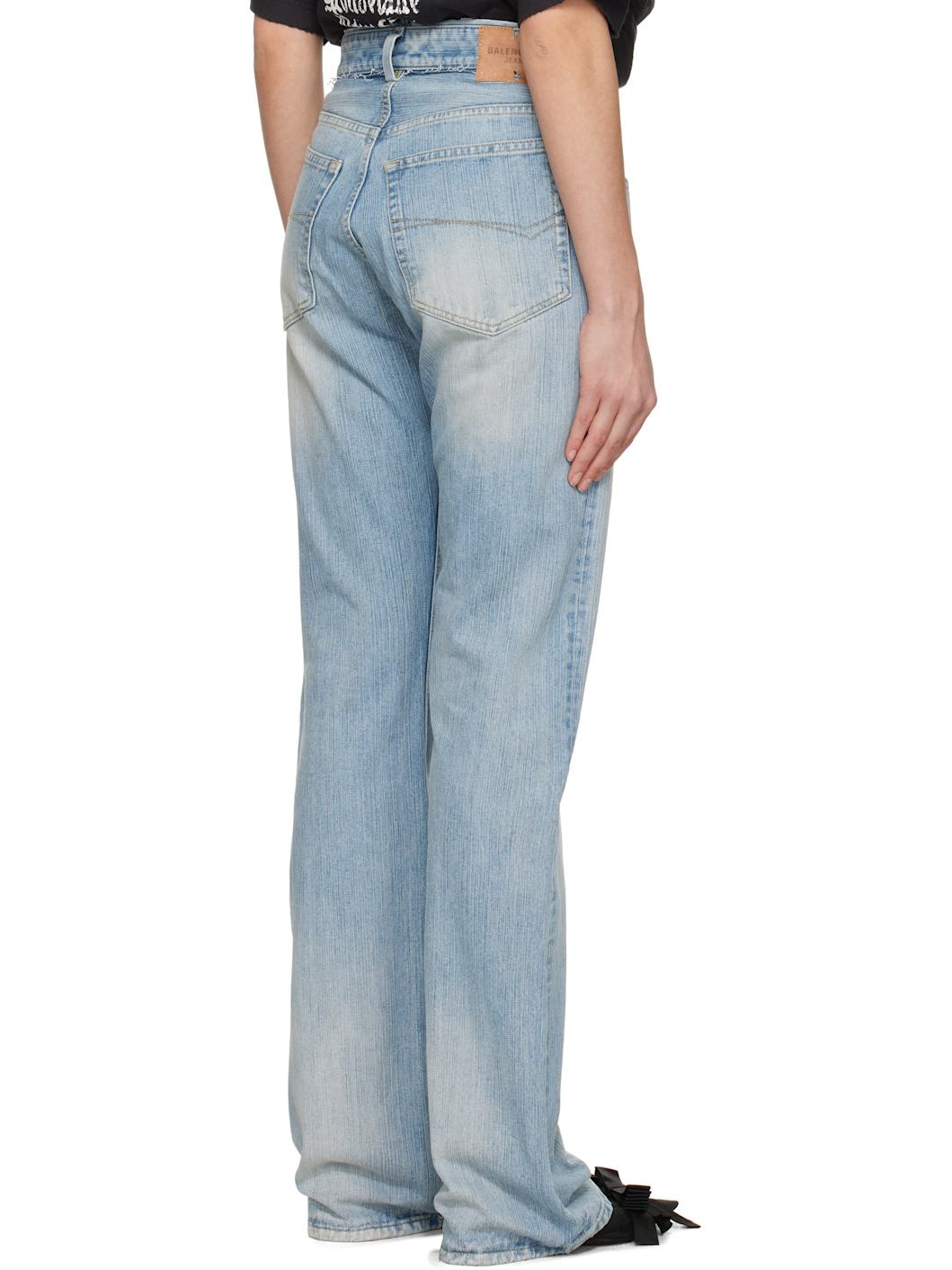 Blue Low Waist Jeans - 3