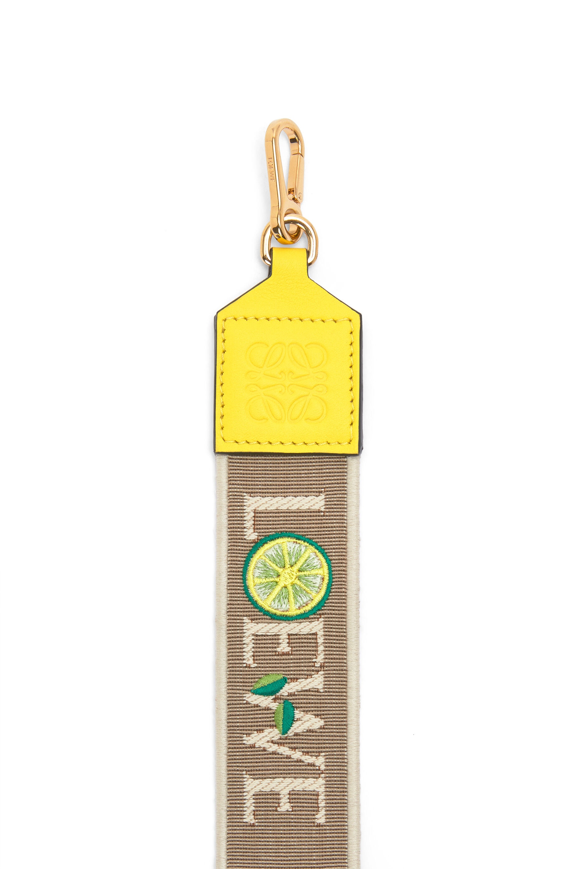 Cocktail strap in Anagram jacquard and calfskin - 2