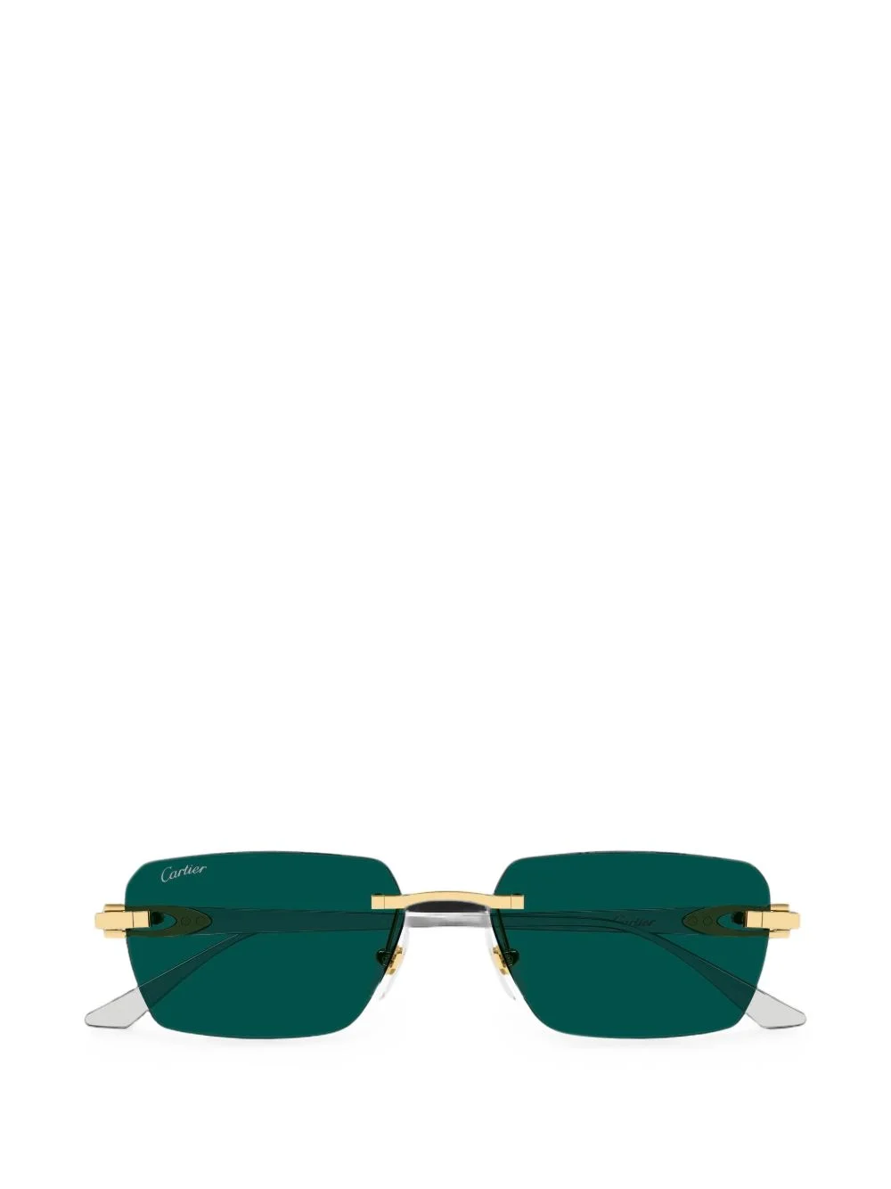 rimless rectangle-frame sunglasses - 1