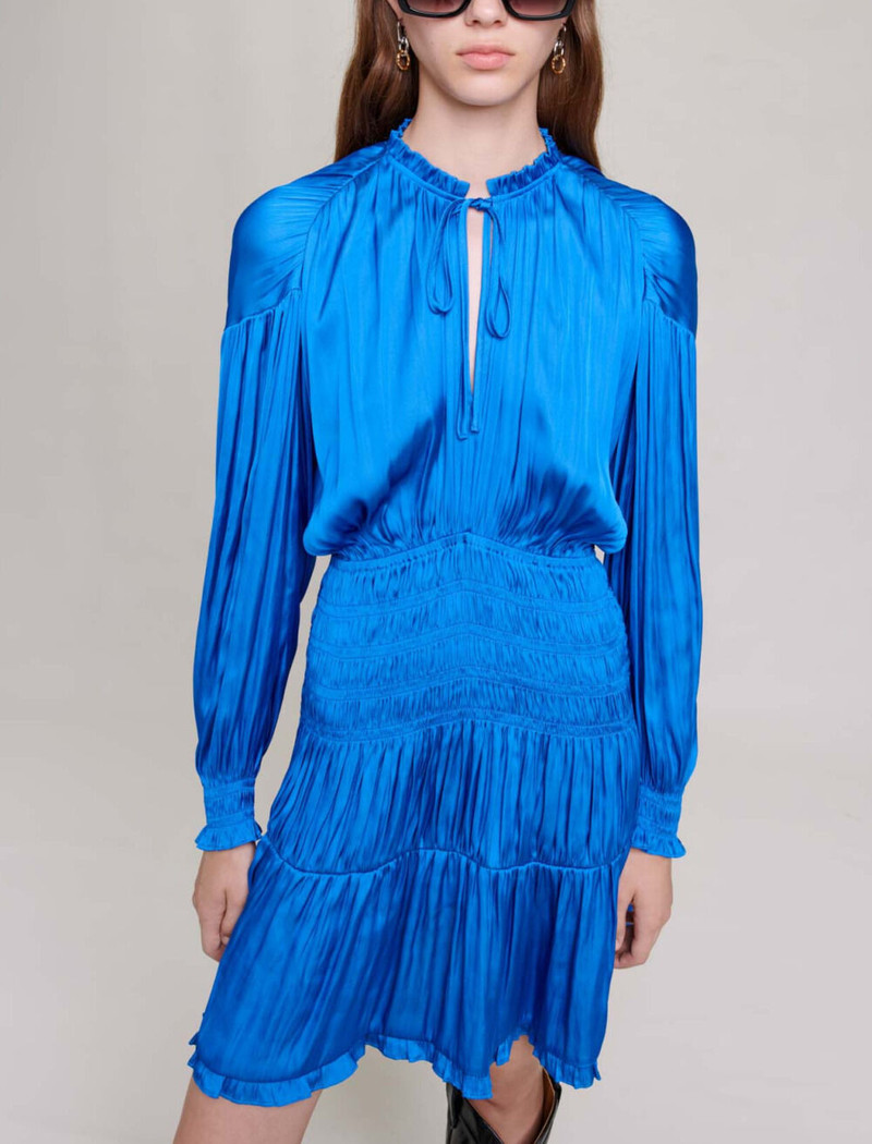 Blue smocked dress 7