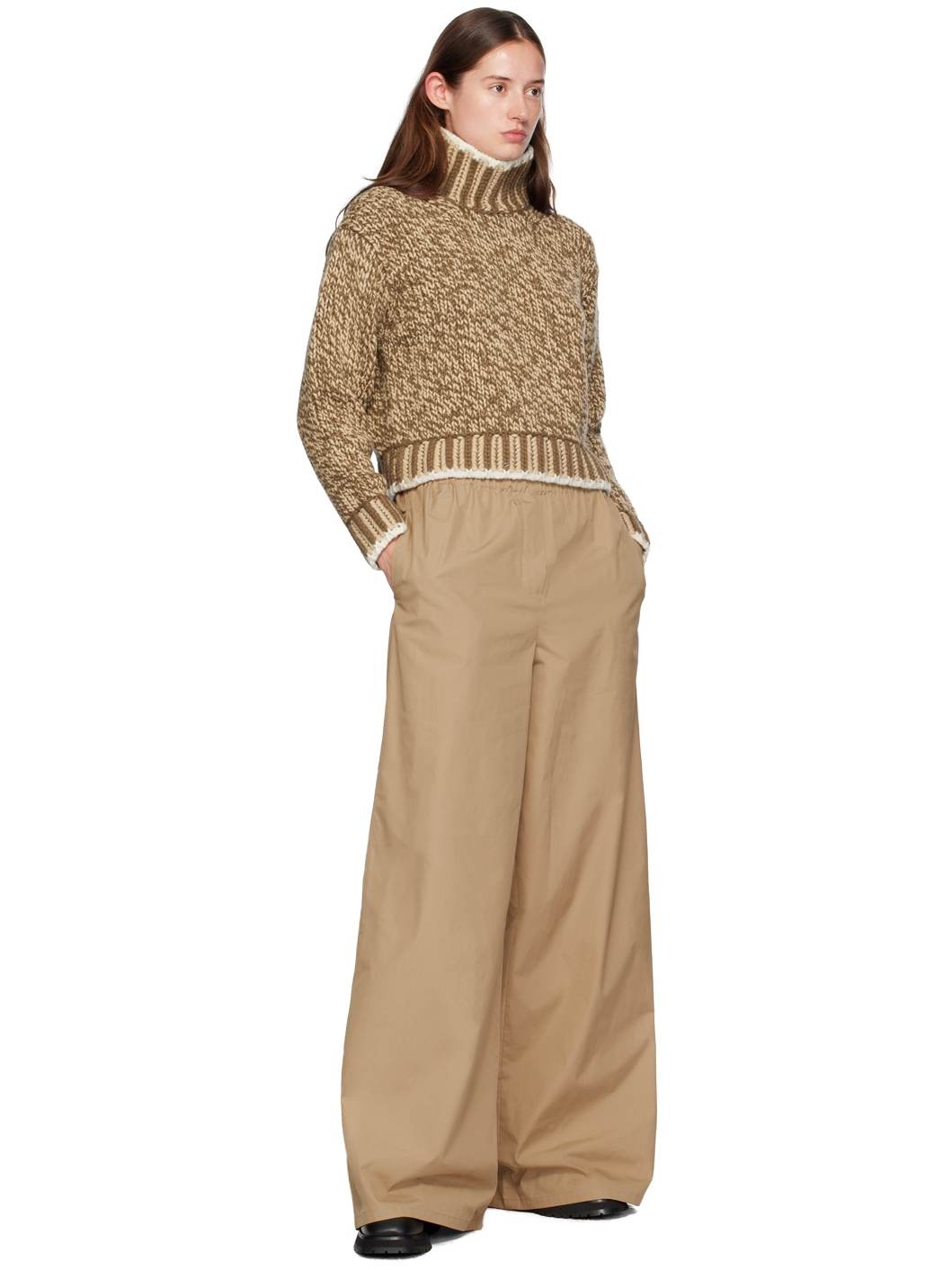Beige Wool Turtleneck - 5