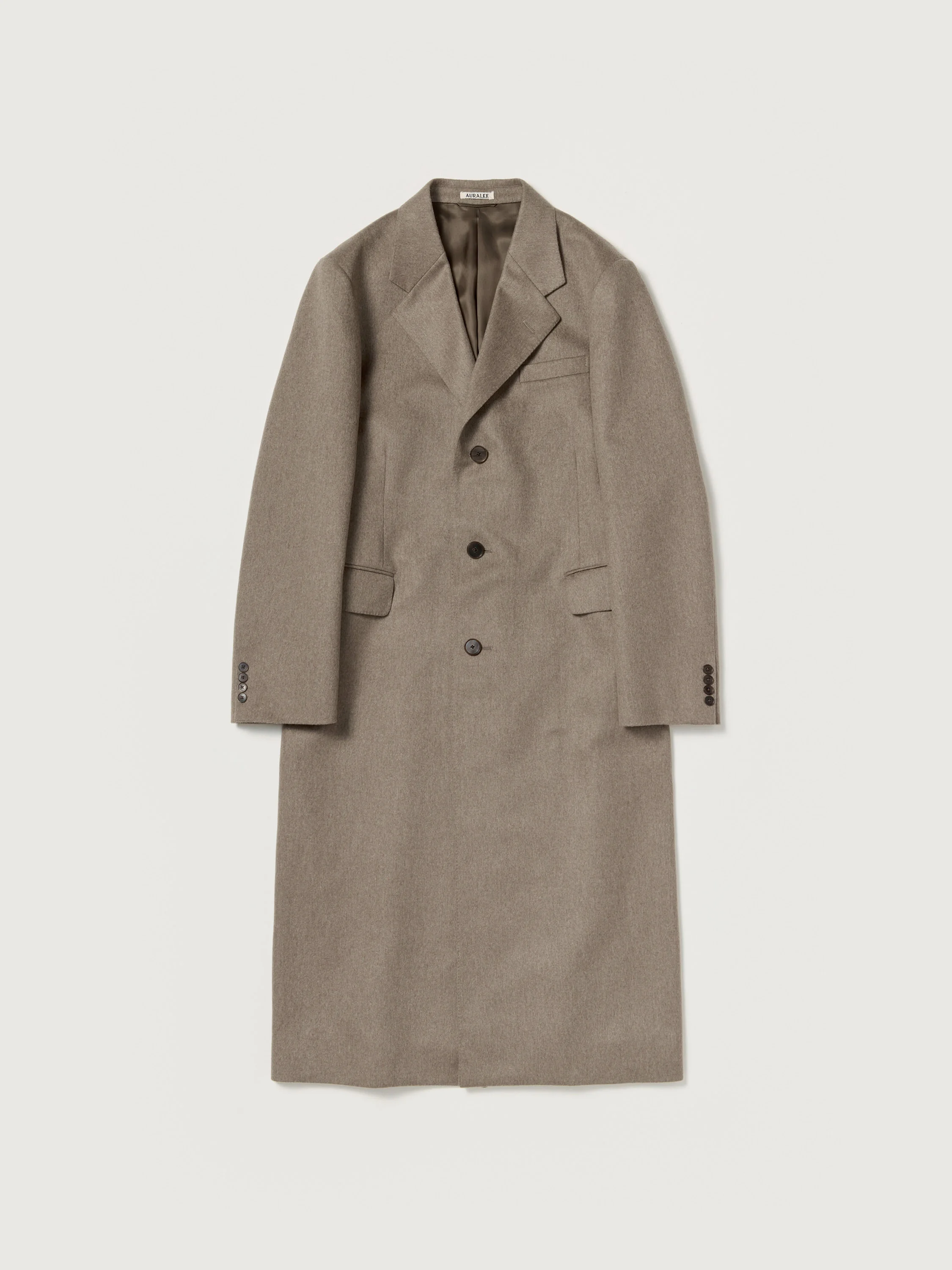 CASHMERE MOLESKIN LONG COAT - 1