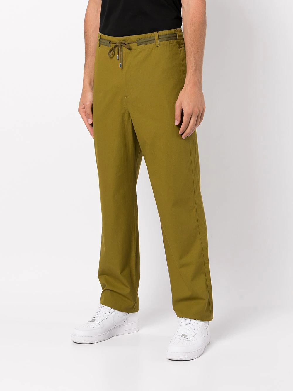 straight-leg drawstring trousers - 3