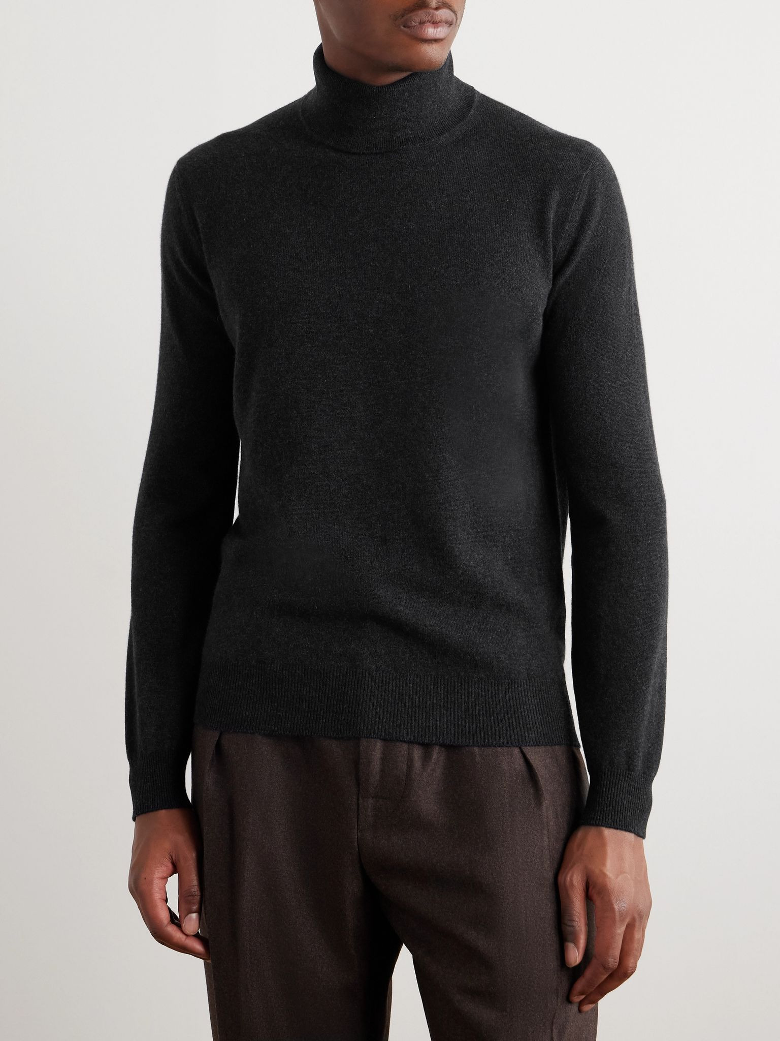 Cashmere Rollneck Sweater Charcoal - 3