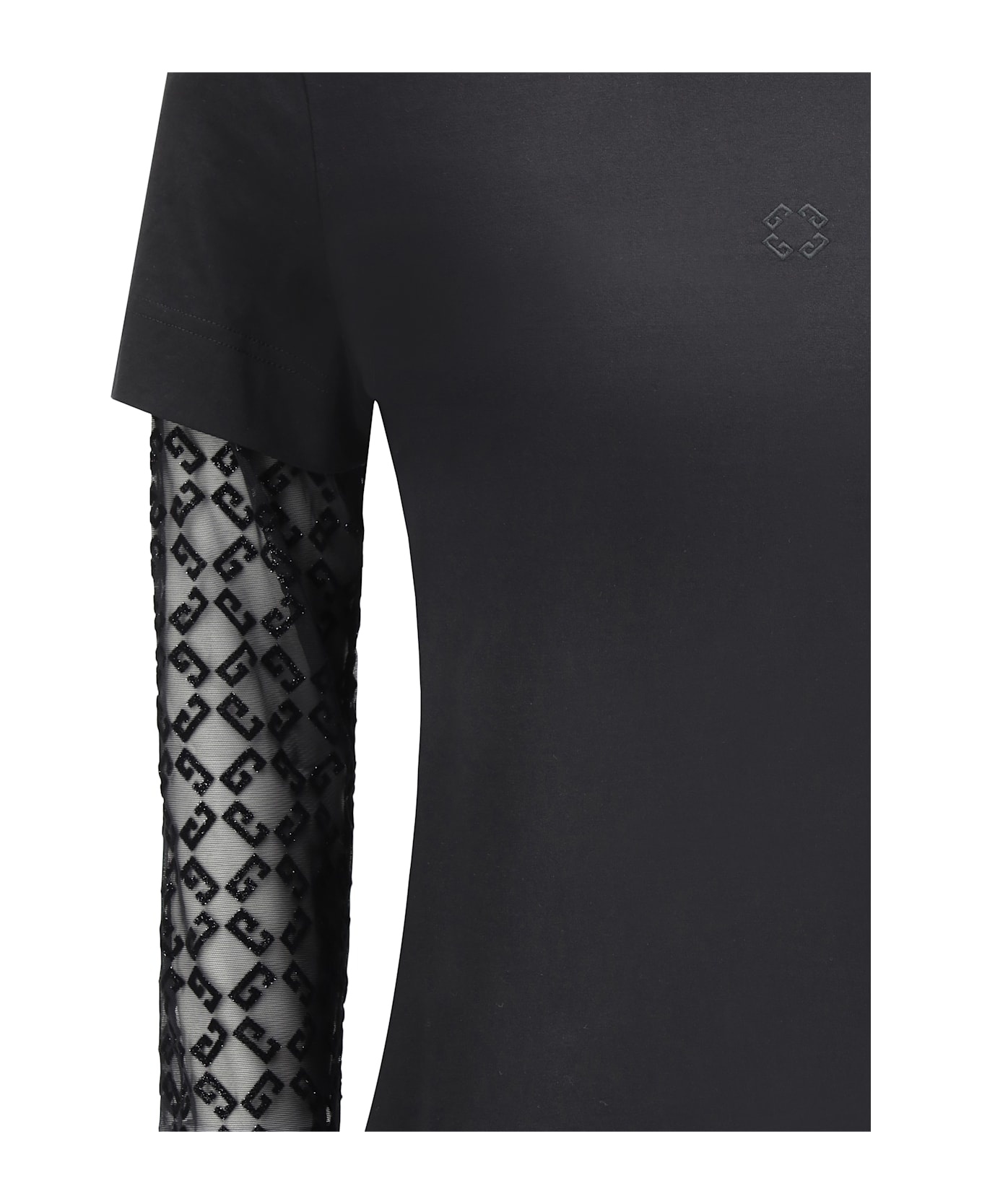 【送料&関税込】Givenchy Long Sleeve Jersey Givenchy Black Double Layer Long Sleeve T-Shirt Givenchy