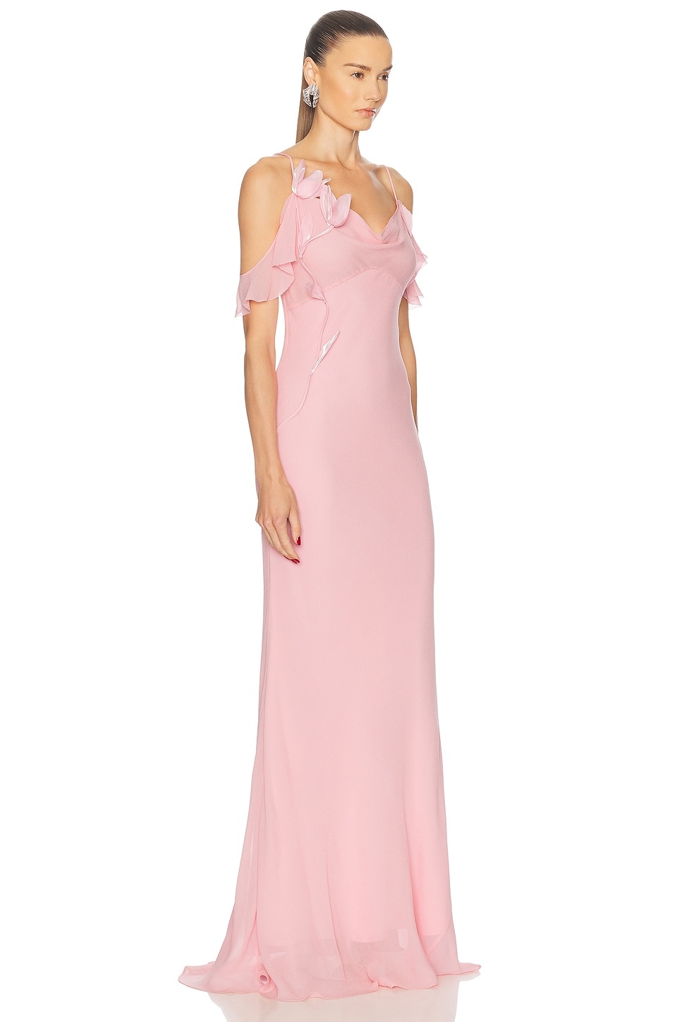 Georgette Flower Maxi Dress - 2