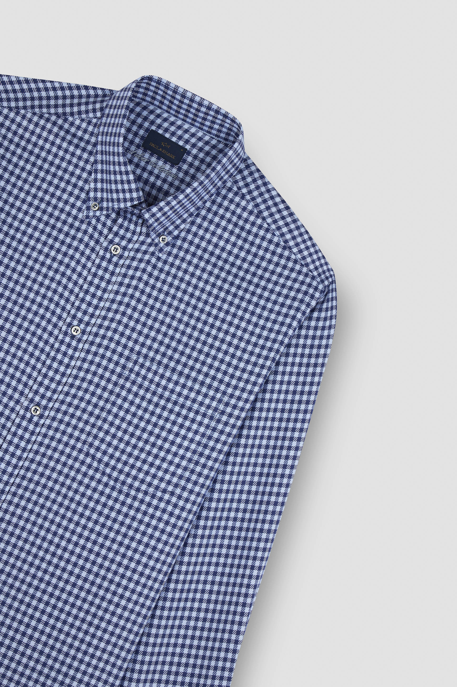 COTTON SHIRT WITH CHECKERED PATTERN - 5