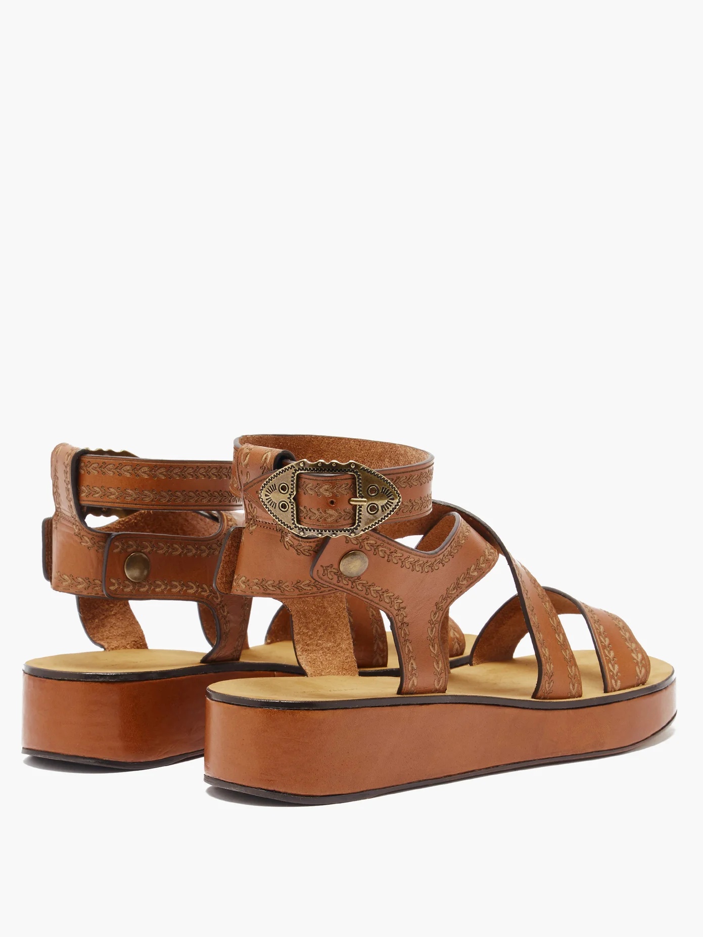 Nuriee leather flatform sandals - 4