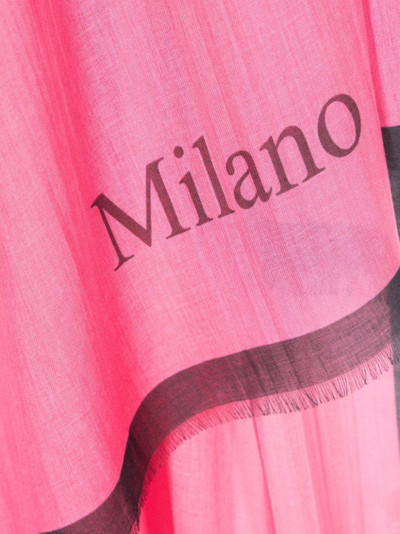 Moschino logo-print slub scarf outlook
