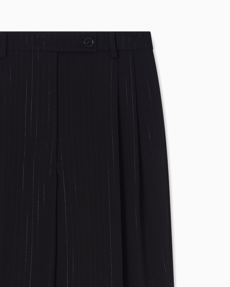 EMPORIO ARMANI LUREX TROUSERS WITH PINSTRIPED PLEATS outlook