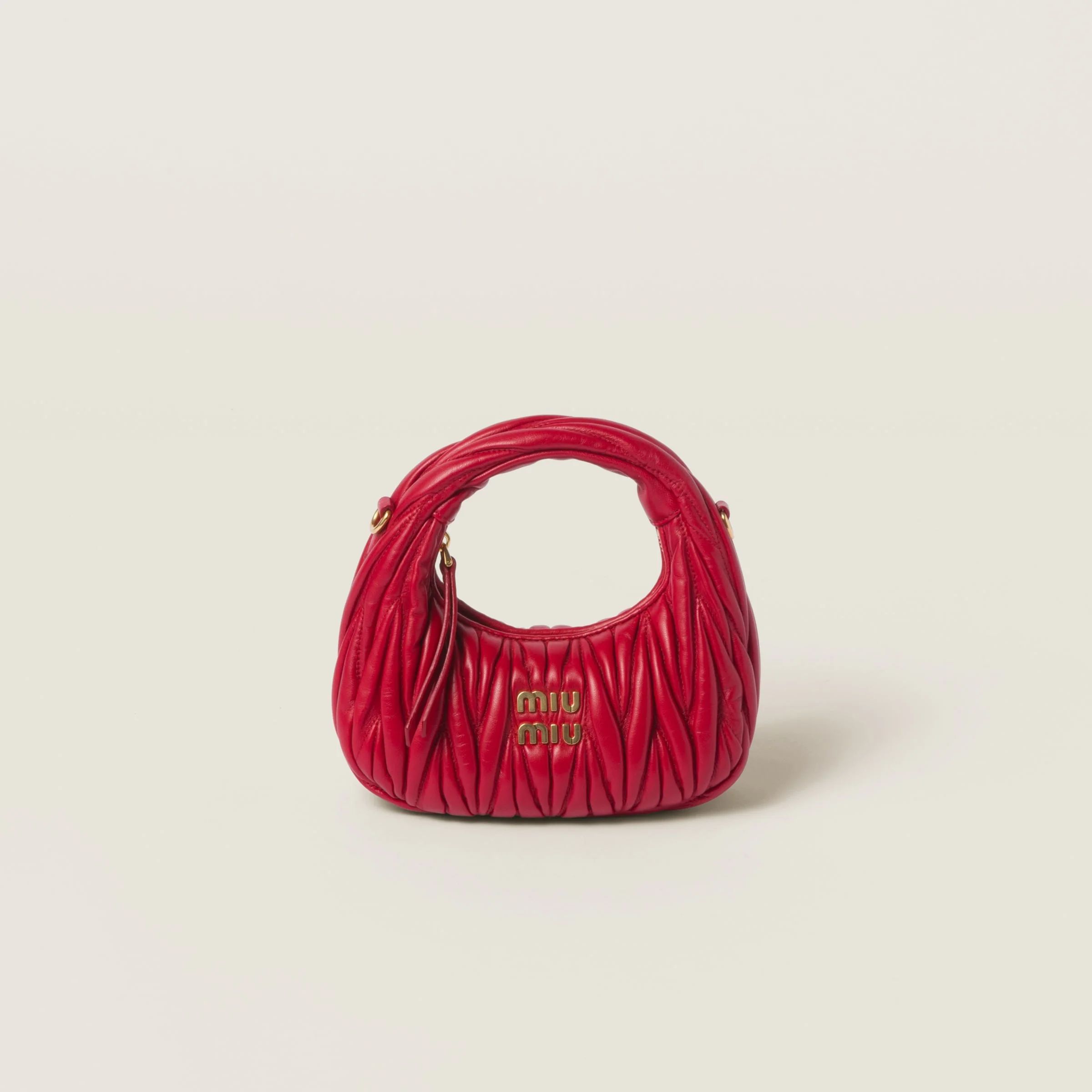 Wander matelassé nappa leather hobo mini-bag - 1