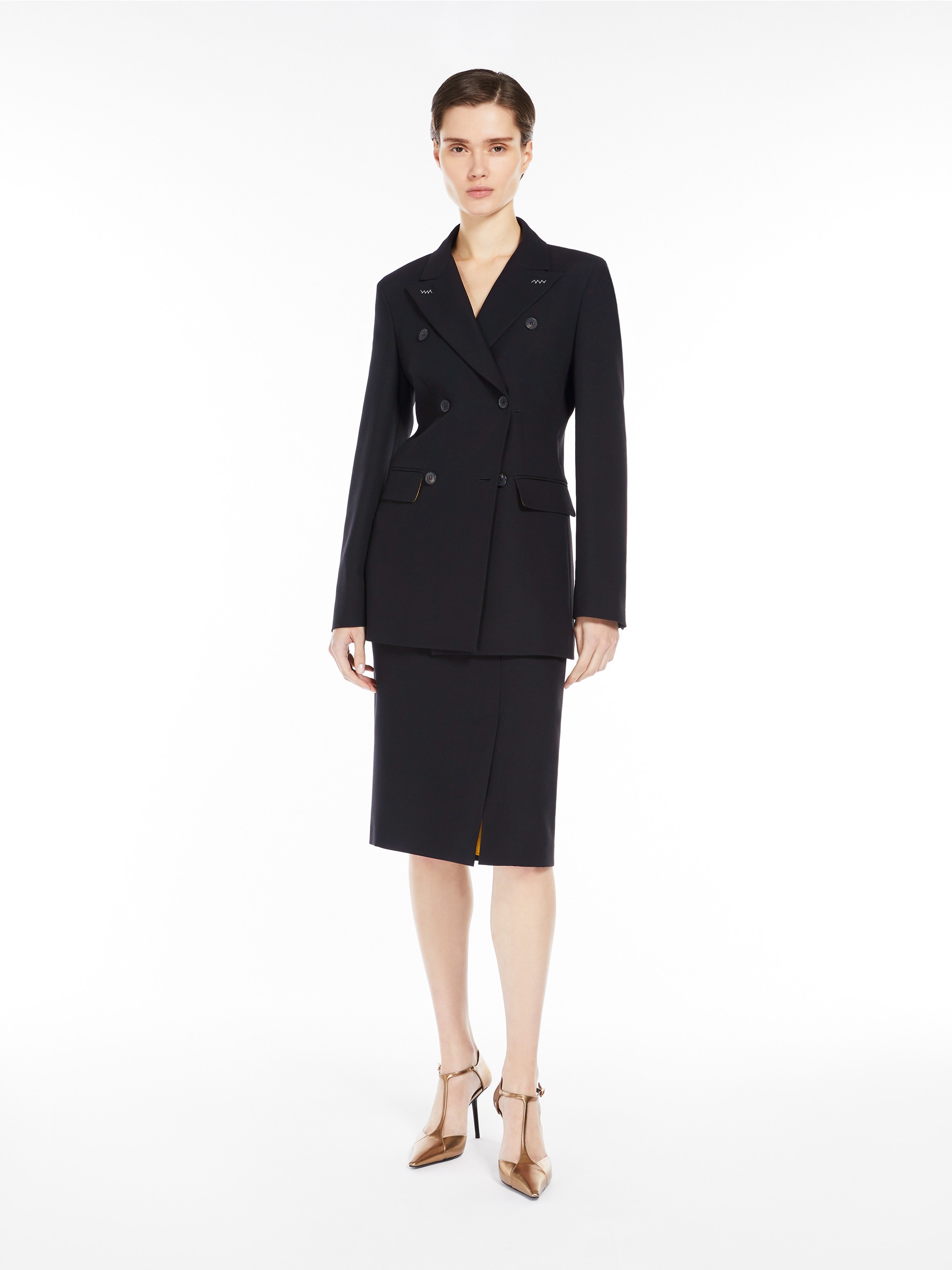 PALOMBA Wool and silk cady slim-fitting skirt - 2