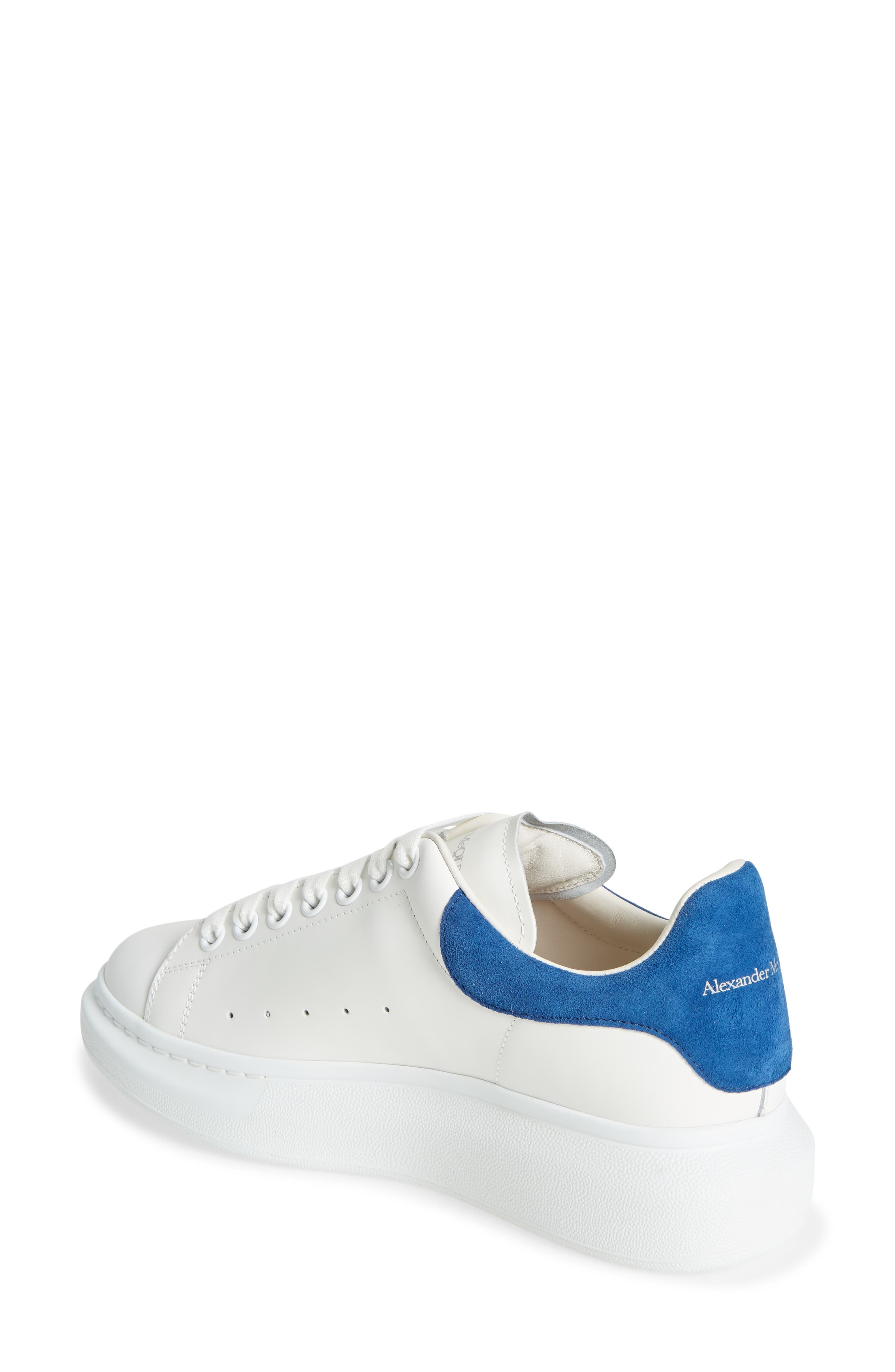 McQueen Oversize Sneaker in White/Paris Blue at Nordstrom - 2