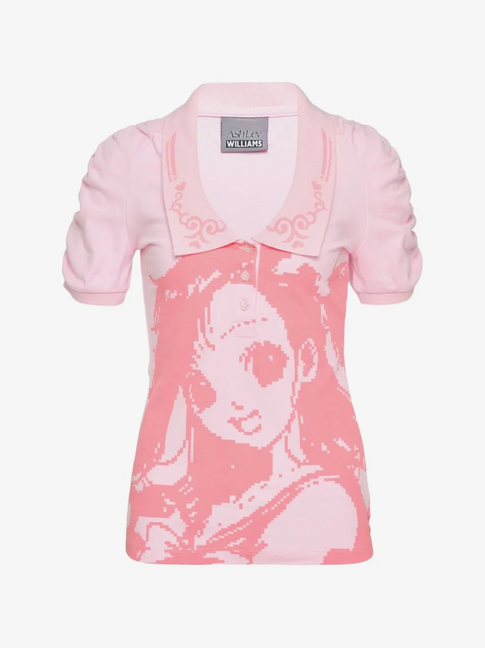 Amelia manga-intarsia polo shirt - 1