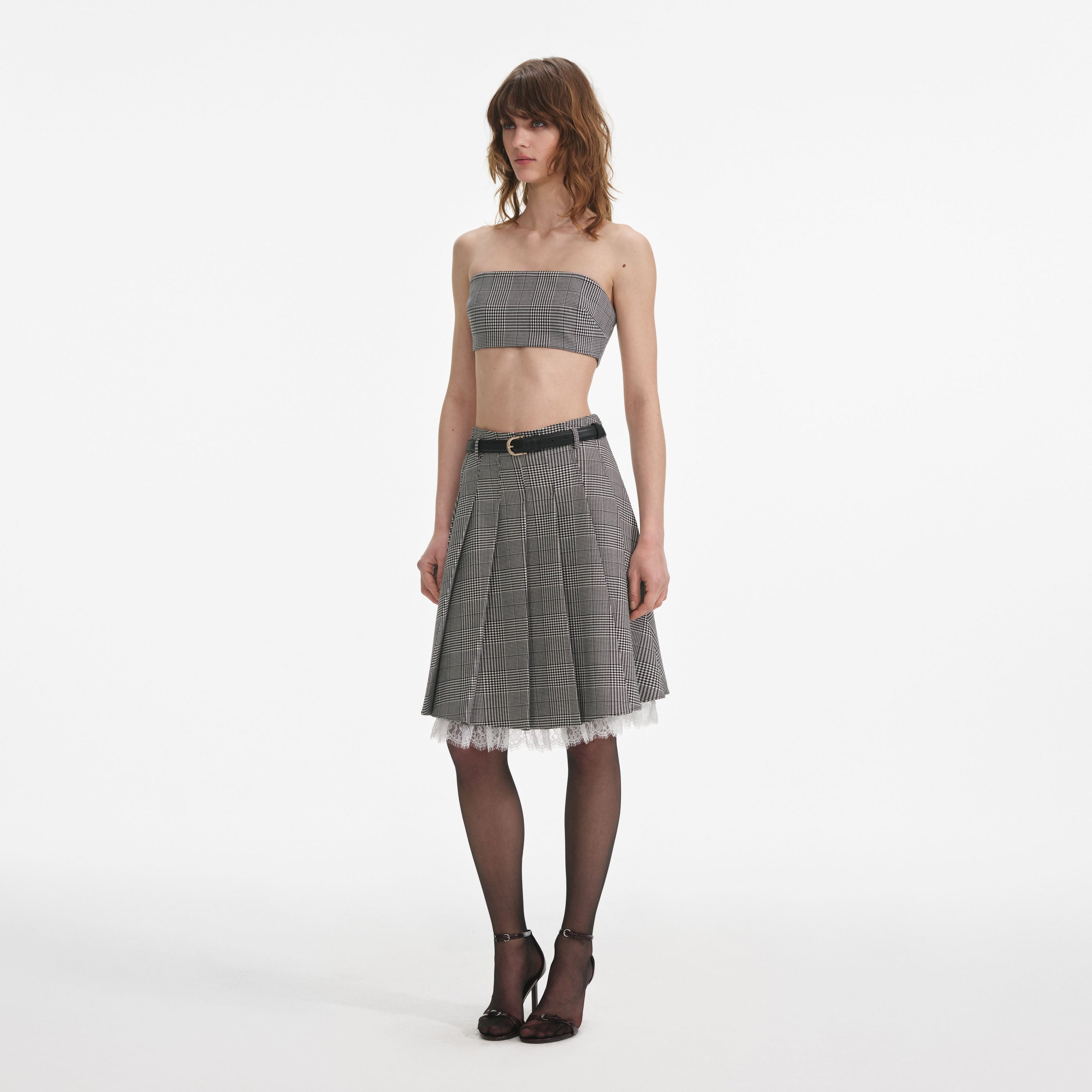 Prince Of Wales Check Bandeau Top - 2