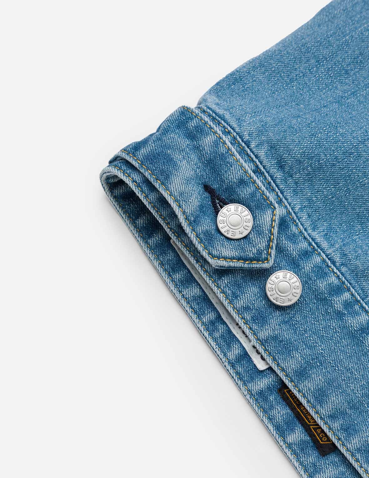 Deconstructed with Multi-pocket Loose Fit Denim Jacket - 14