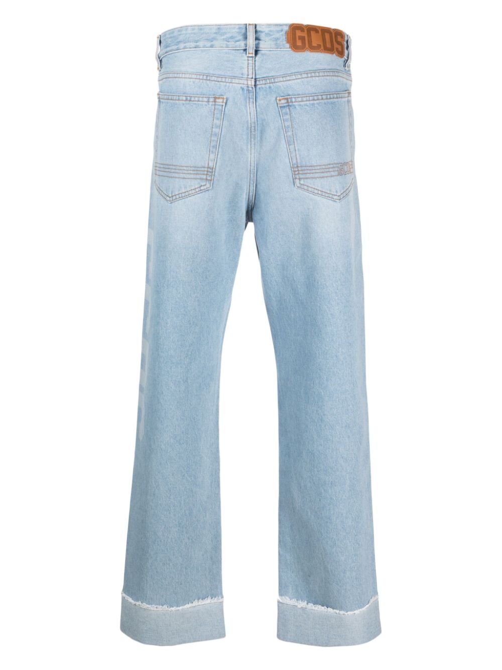 logo-patch straight-leg jeans - 2