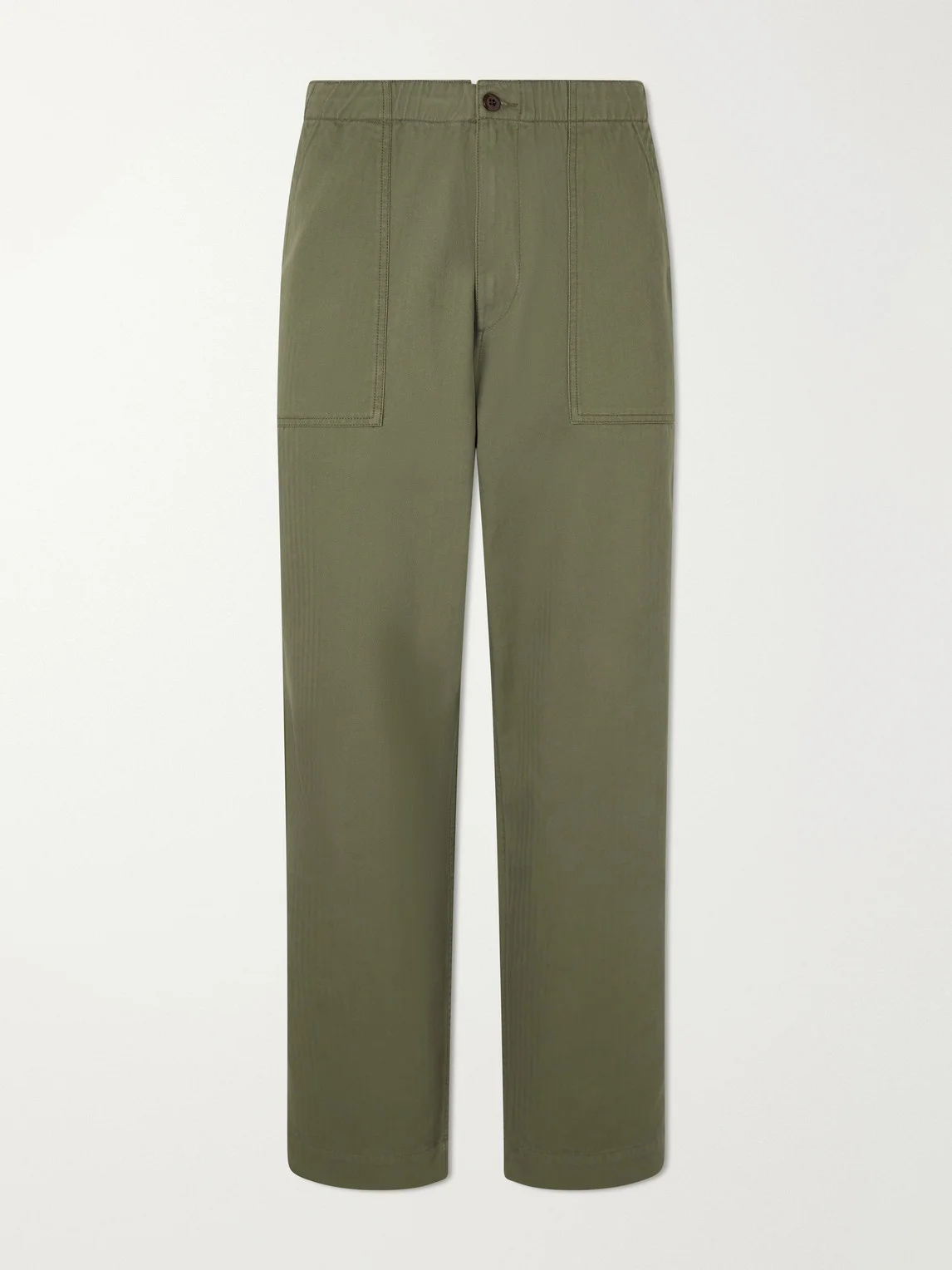 Straight-Leg Cotton-Blend Cargo Trousers - 1