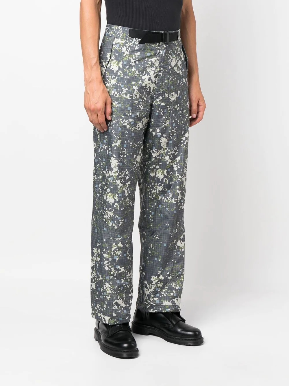 abstract-print straight-leg trousers - 3