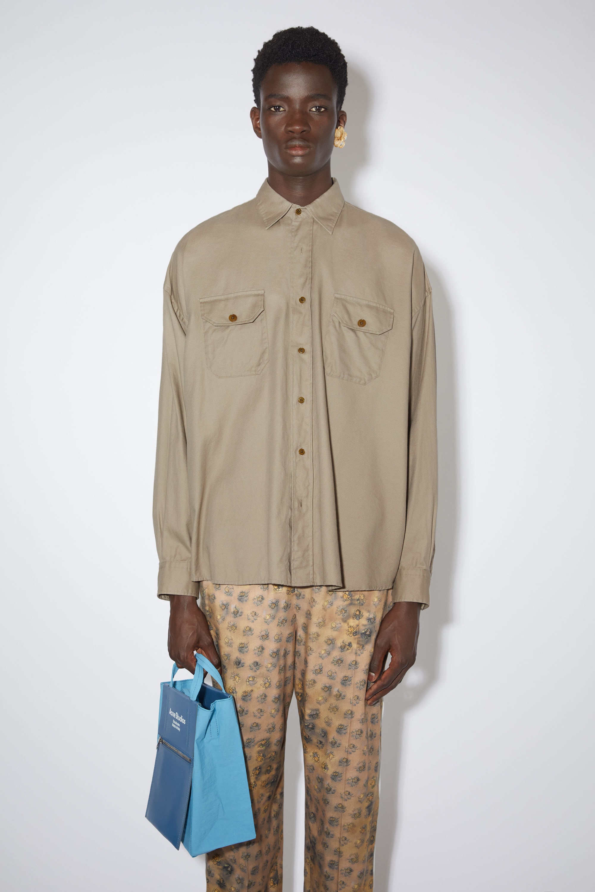Button-up shirt - Sand beige - 2