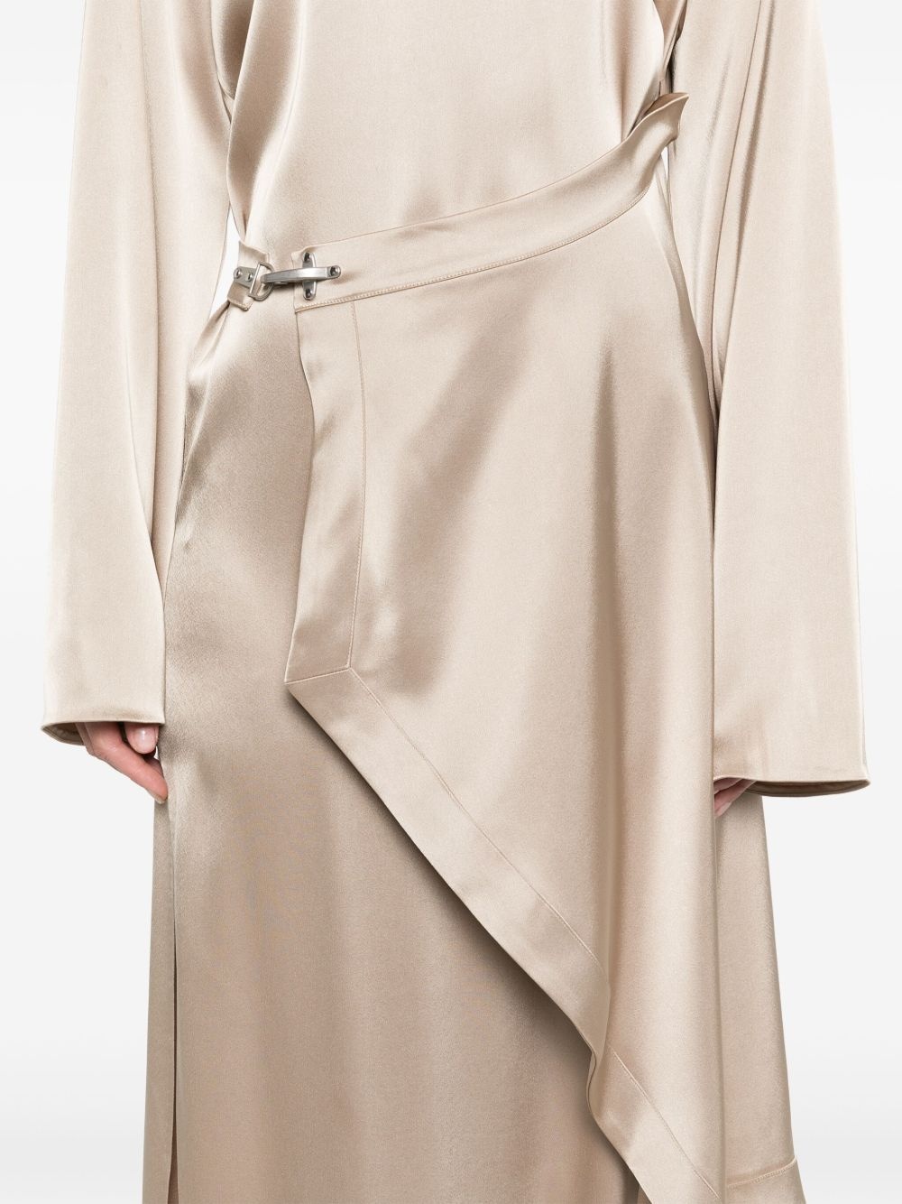 draped midi dress - 5