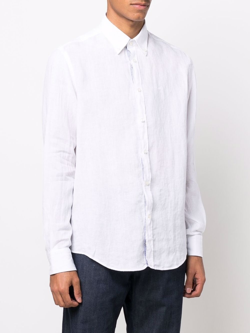 button-up linen shirt - 3