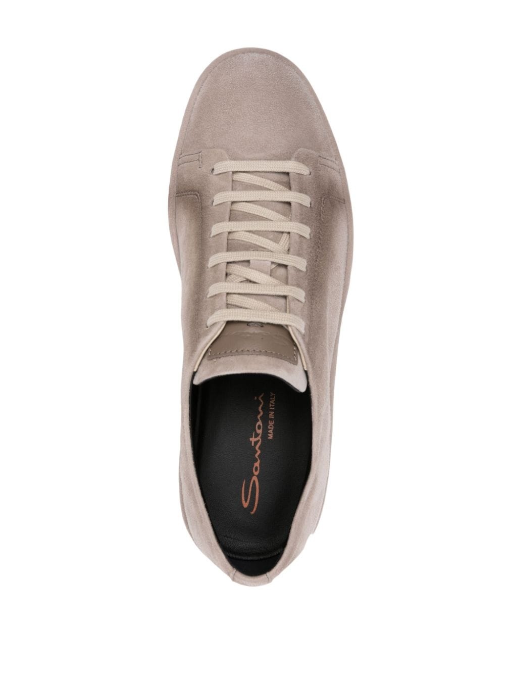 calf suede low-top sneakers - 4