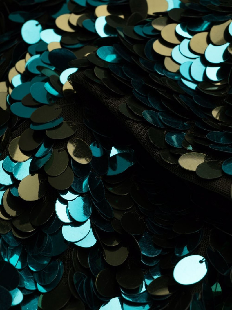 sequinned 긴 소매 minidress 7