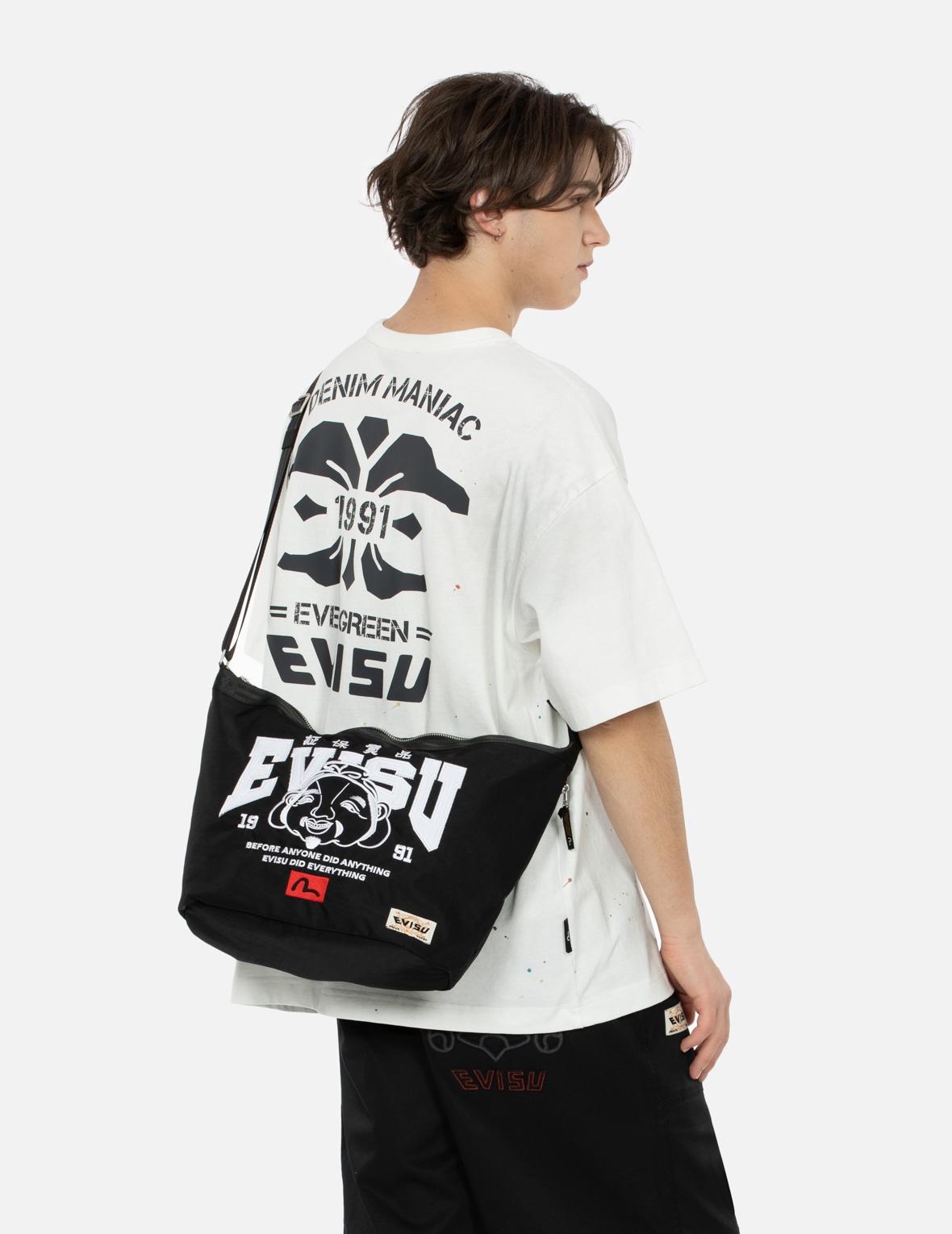 LOGO AND GODHEAD EMBROIDERY REGULAR FIT SHOULDER BAG - 5