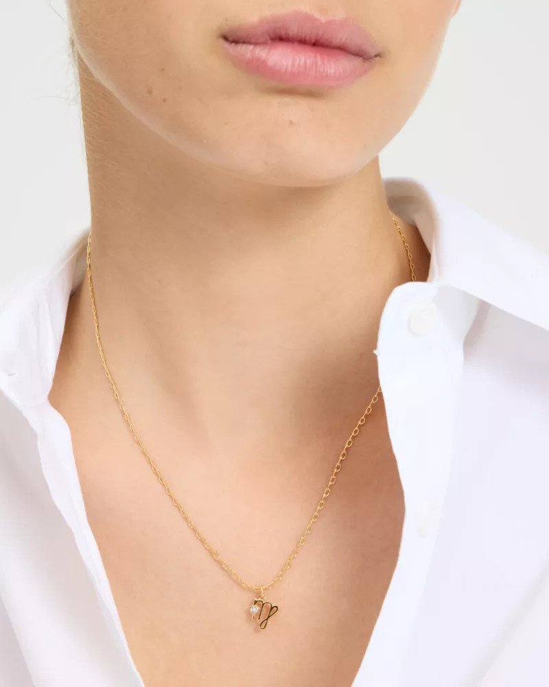 kate spade What's Your Sign Virgo Mini Pendant outlook
