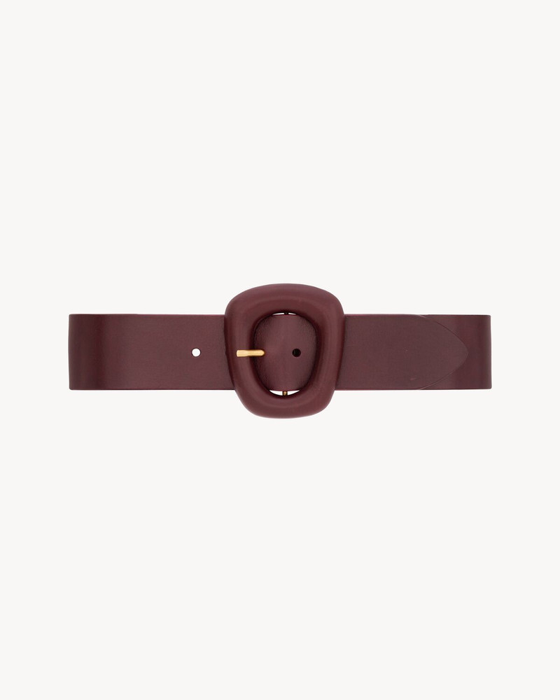 COVERED BUCKLE BELT IN LEATHER 1