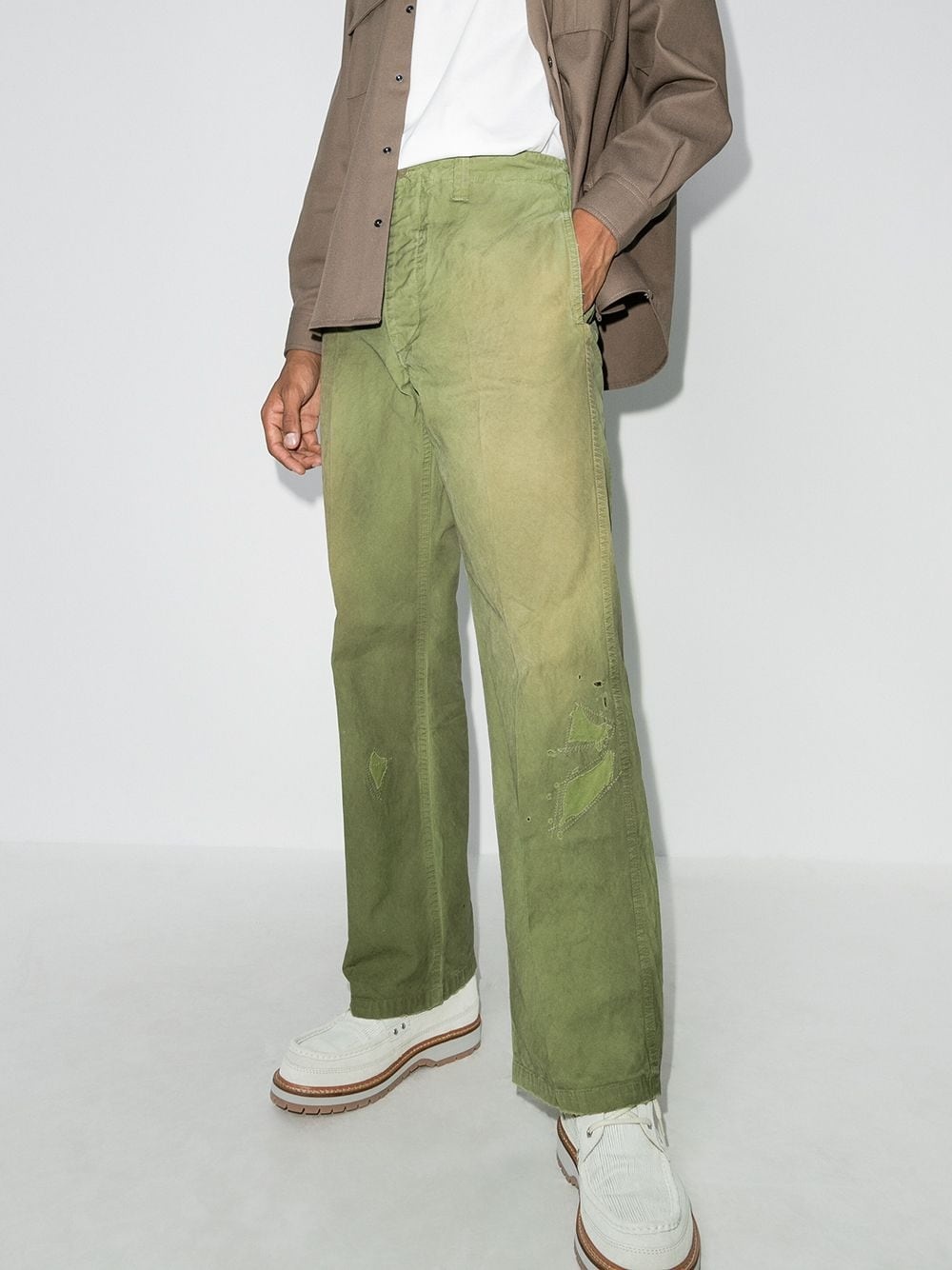 Gifford straight-leg faded-effect trousers - 2