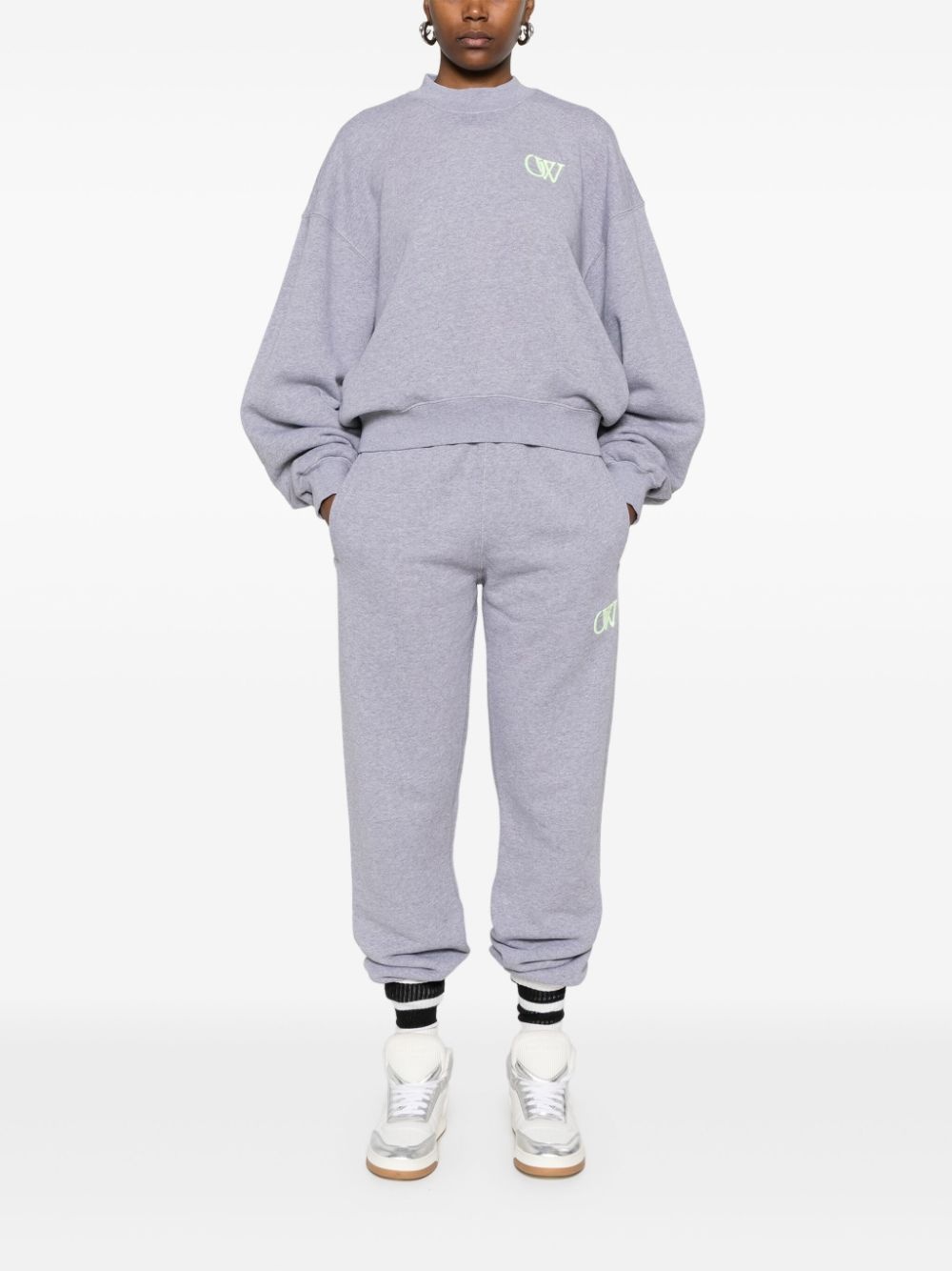 logo-embroidered track trousers - 2