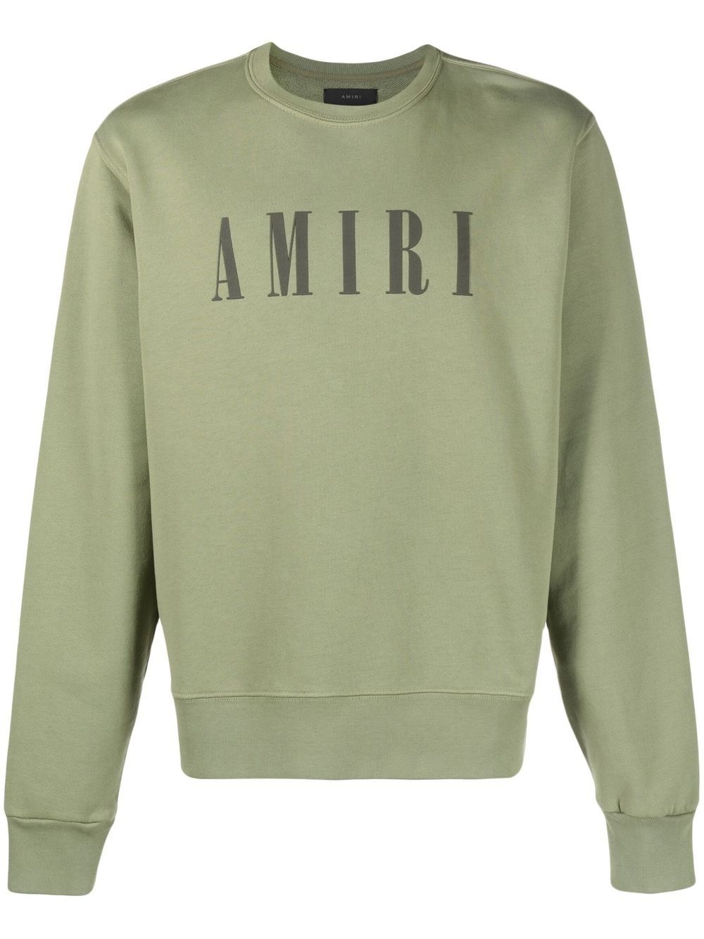 logo-print crew neck sweatshirt - 1