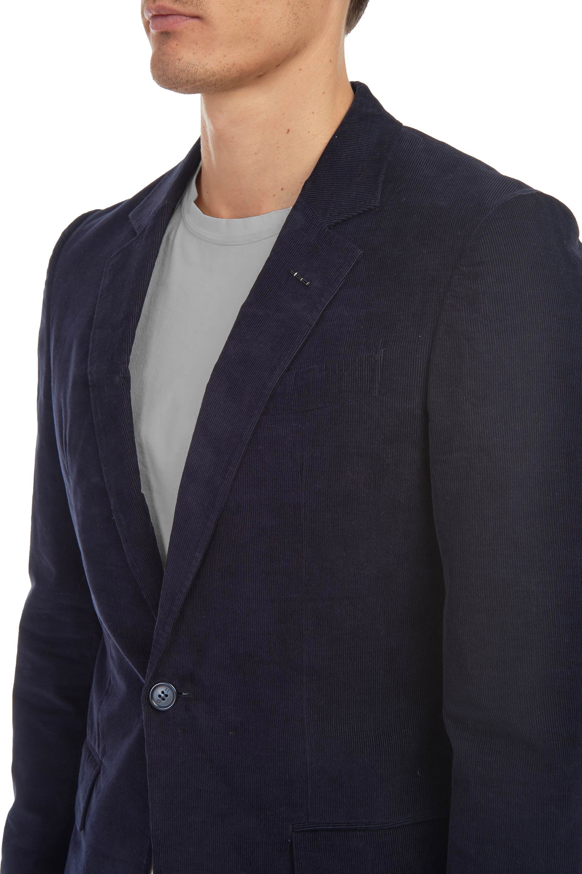 Damien Jacket in Dark Navy Corduroy - 4