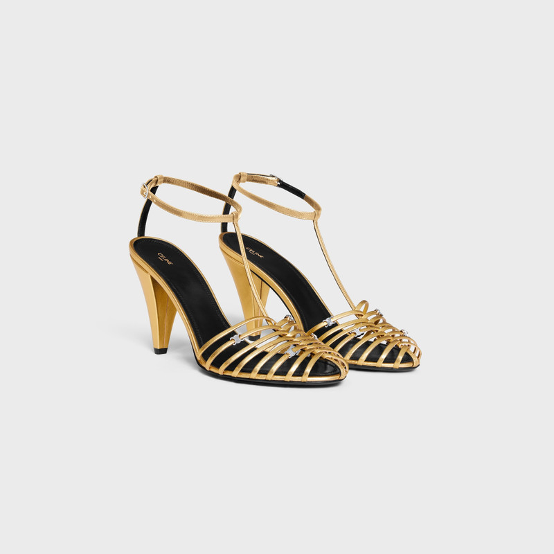 CELINE CAGE - STRAPPY SANDAL IN LAMINATED LAMBSKIN 2