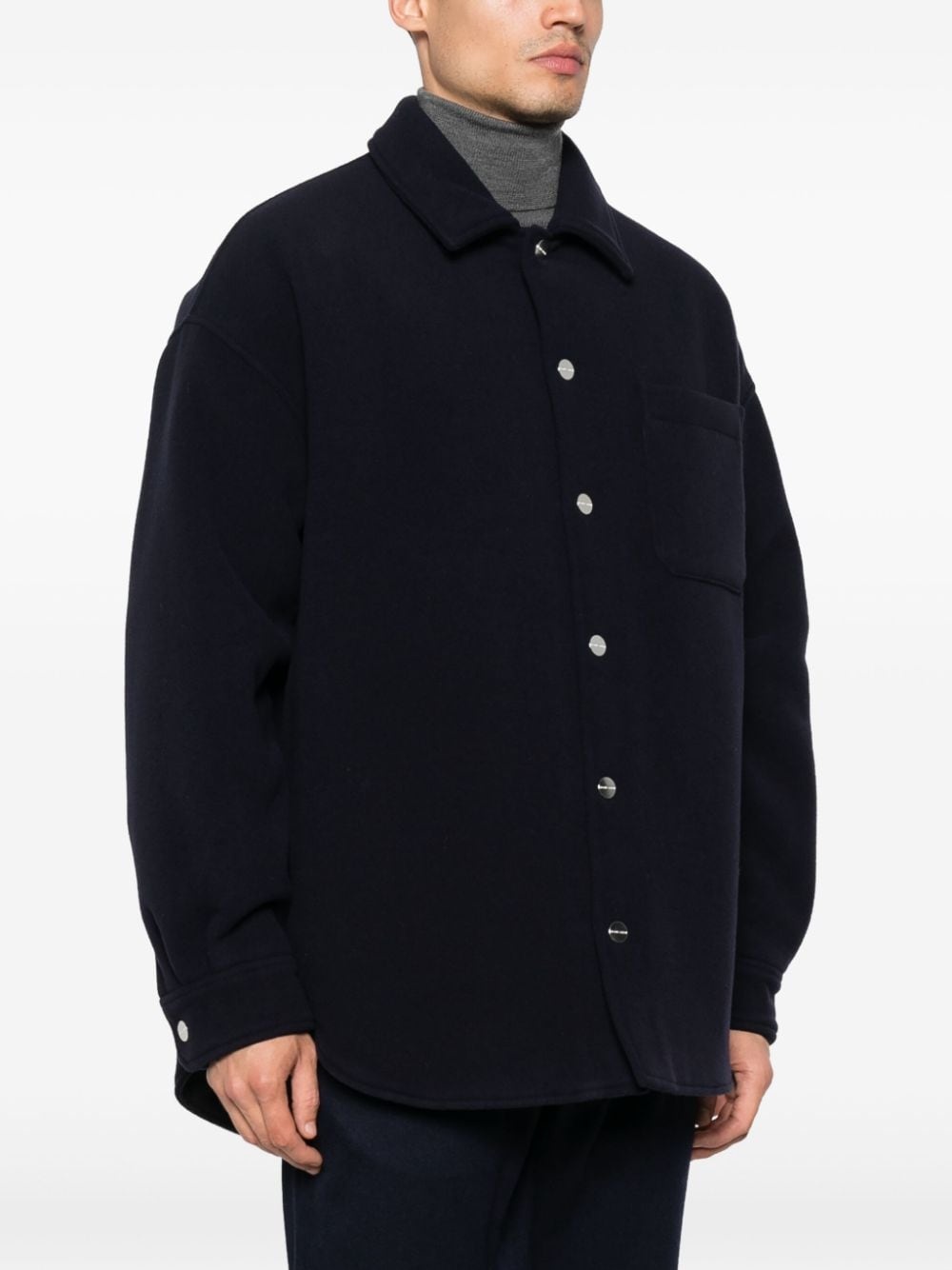 felted virgin wool shirt jacket - 3