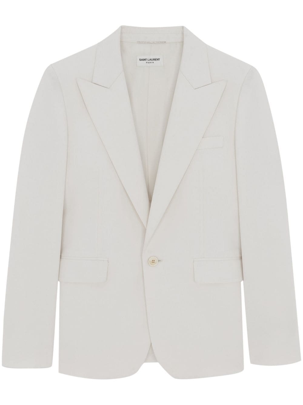 single-breasted virgin wool-gabardine blazer - 1