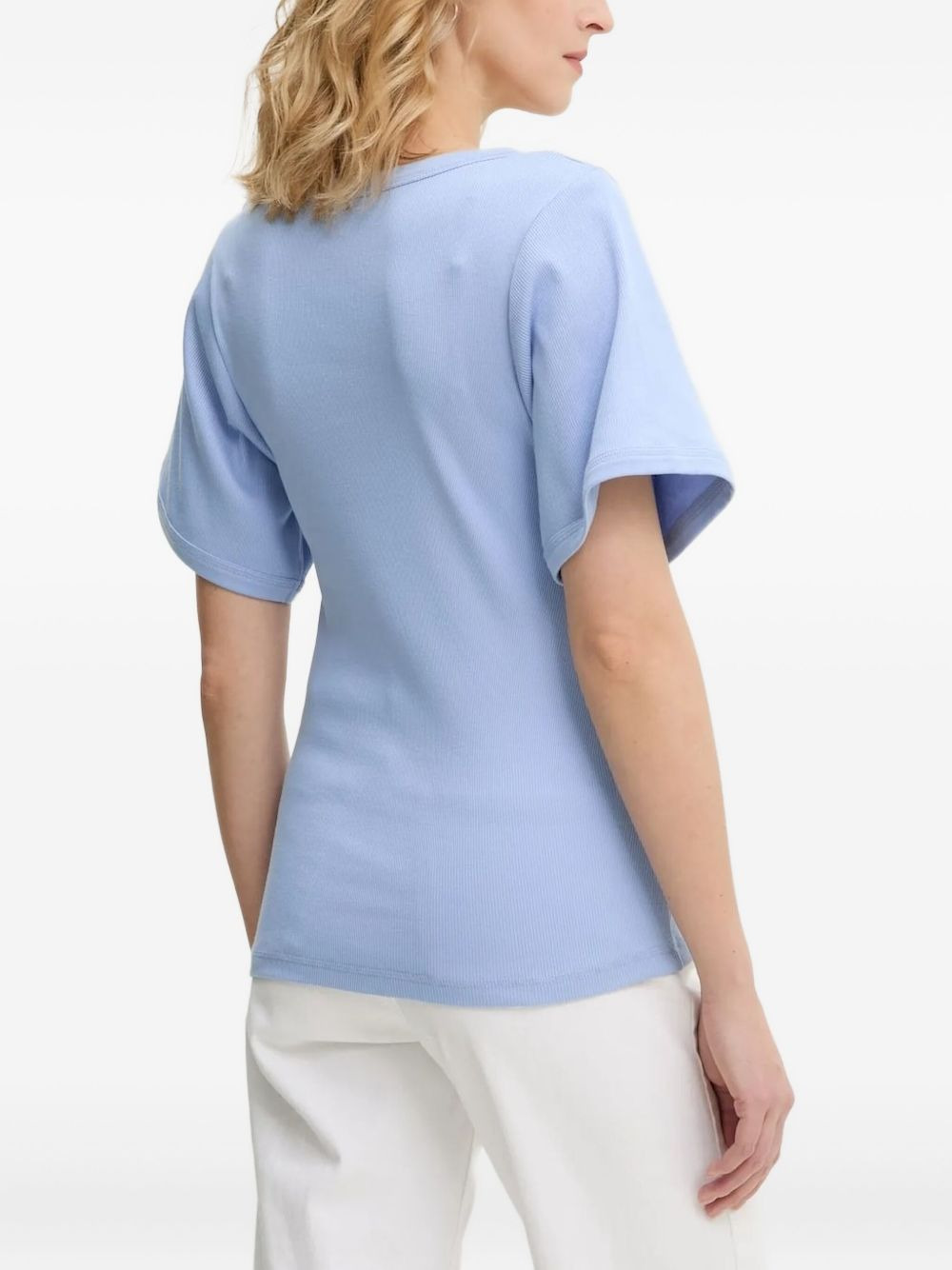 ribbed scoop-neck T-shirt - 2