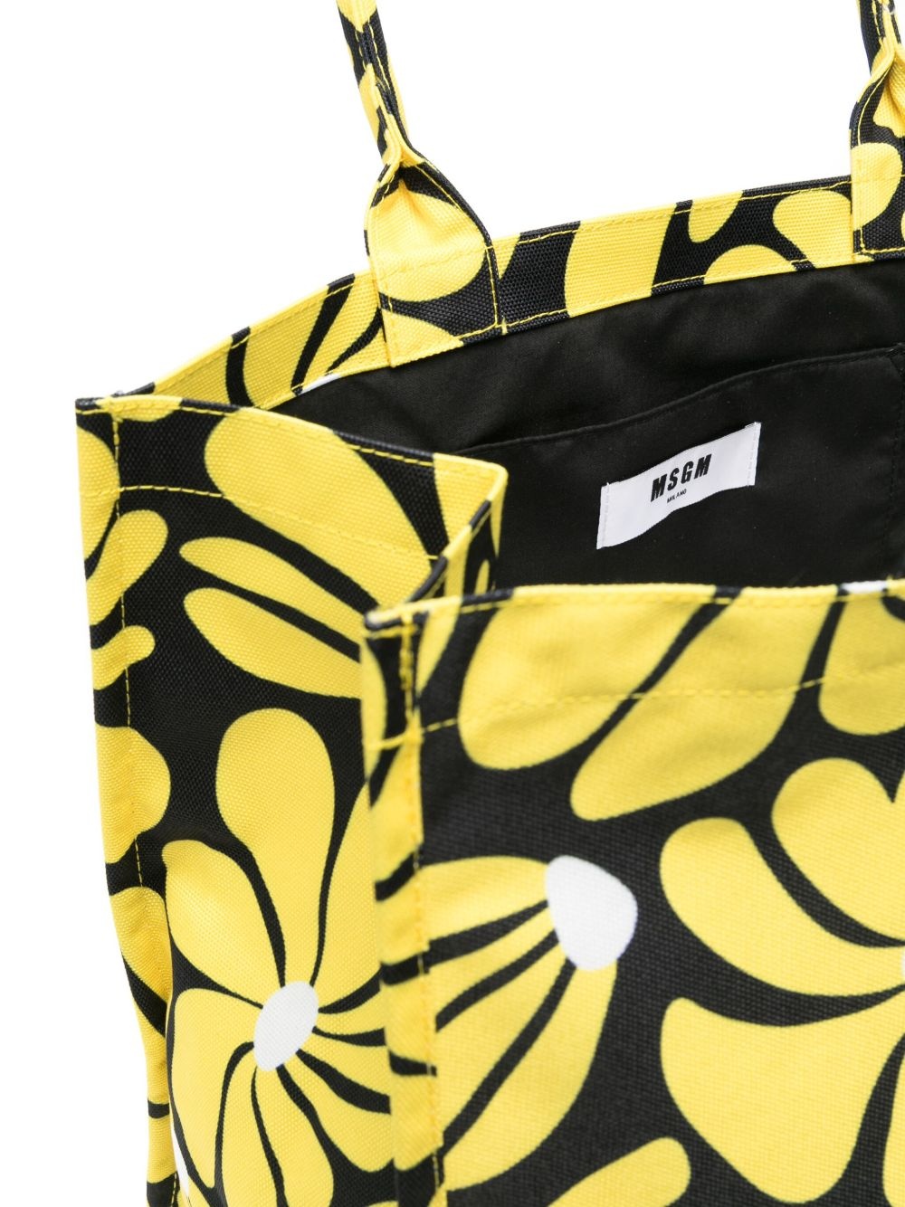 floral-print tote bag - 5