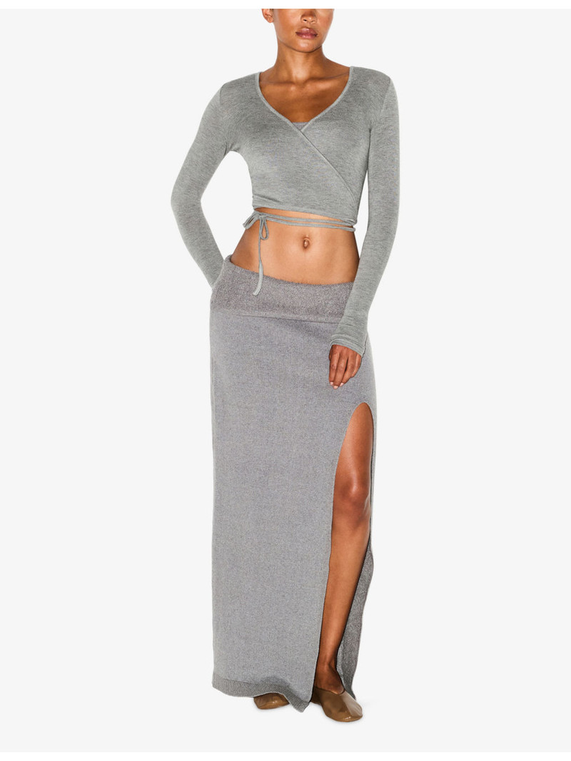 SKIMS Textured Knit Long Knitted Skirt outlook