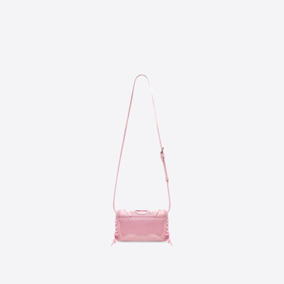 BALENCIAGA Women's Sneakerhead Phone Holder With Strap in Pink outlook